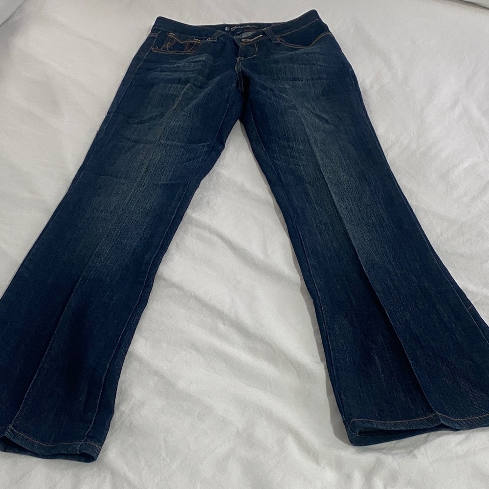 Size 2P Medium Rise Bootcut Jeans by Saltworks NYC Denim Dressy or Casual
